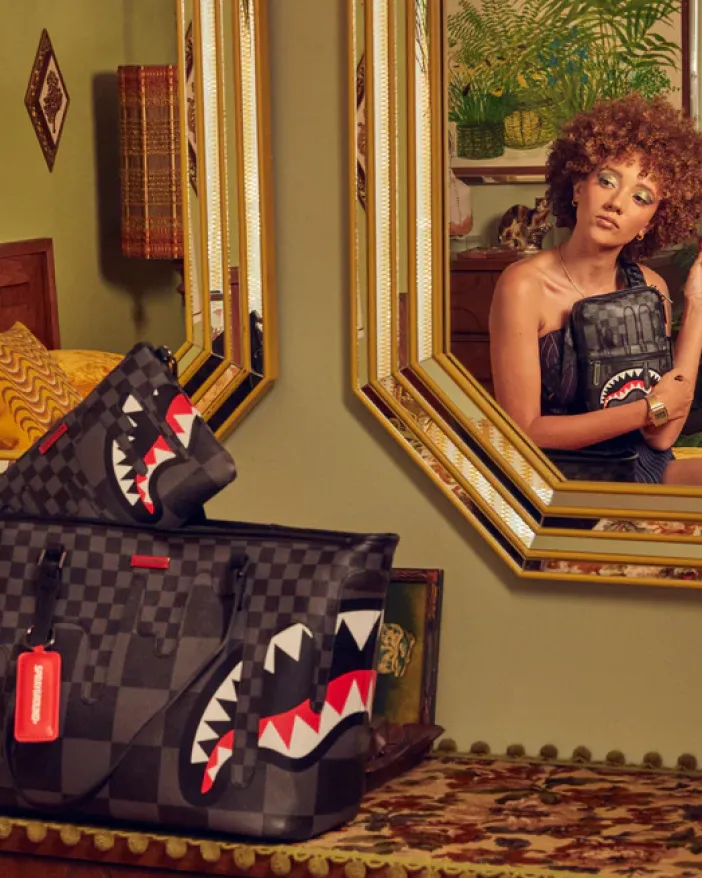 XTC GREY SHARKS IN PARIS CROSSOVER CLUTCH>SPRAYGROUND Discount