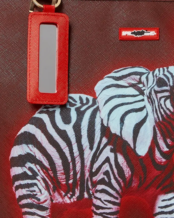 ZEBRA ELEPHANT RON ENGLISH COLLAB TOTE>SPRAYGROUND Sale