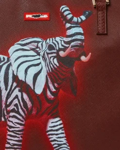 ZEBRA ELEPHANT RON ENGLISH COLLAB TOTE><noscript><img width=